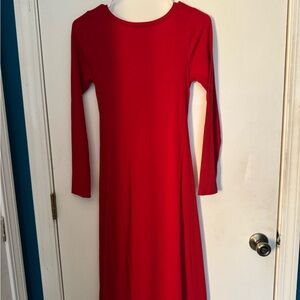 ModCloth Red Long Sleeve Dress